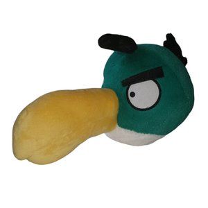 Angry Birds - Green Plush Bird Toucan Hal - 12"  Closed Beak Tag Is Missing